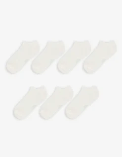 women Korte sokjes - Set van 7 wit Sale