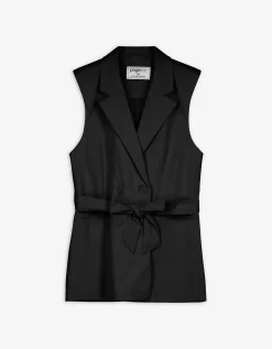 Page One Lang vest - Viscose - zwart Outlet