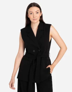 Page One Lang vest - Viscose - zwart Outlet