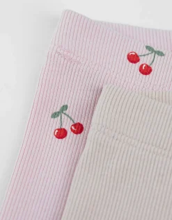 Dopodopo mini Legging - Set van 2 roze New