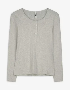 Ever Me Longsleeve - Knoopsluiting - lichtgrijs Fashion
