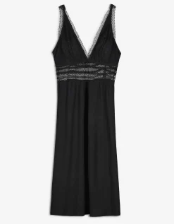 Flame Negligé - Viscosemix - zwart Fashion