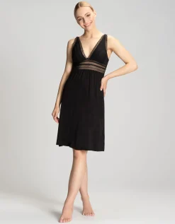 Flame Neglig&eacute; - Viscosemix - zwart Fashion