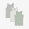 Dopodopo boys Onderhemd - Set van 3 turkoois Clearance