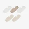 women Onzichtbare sneakersokken - Set van 5 wit New