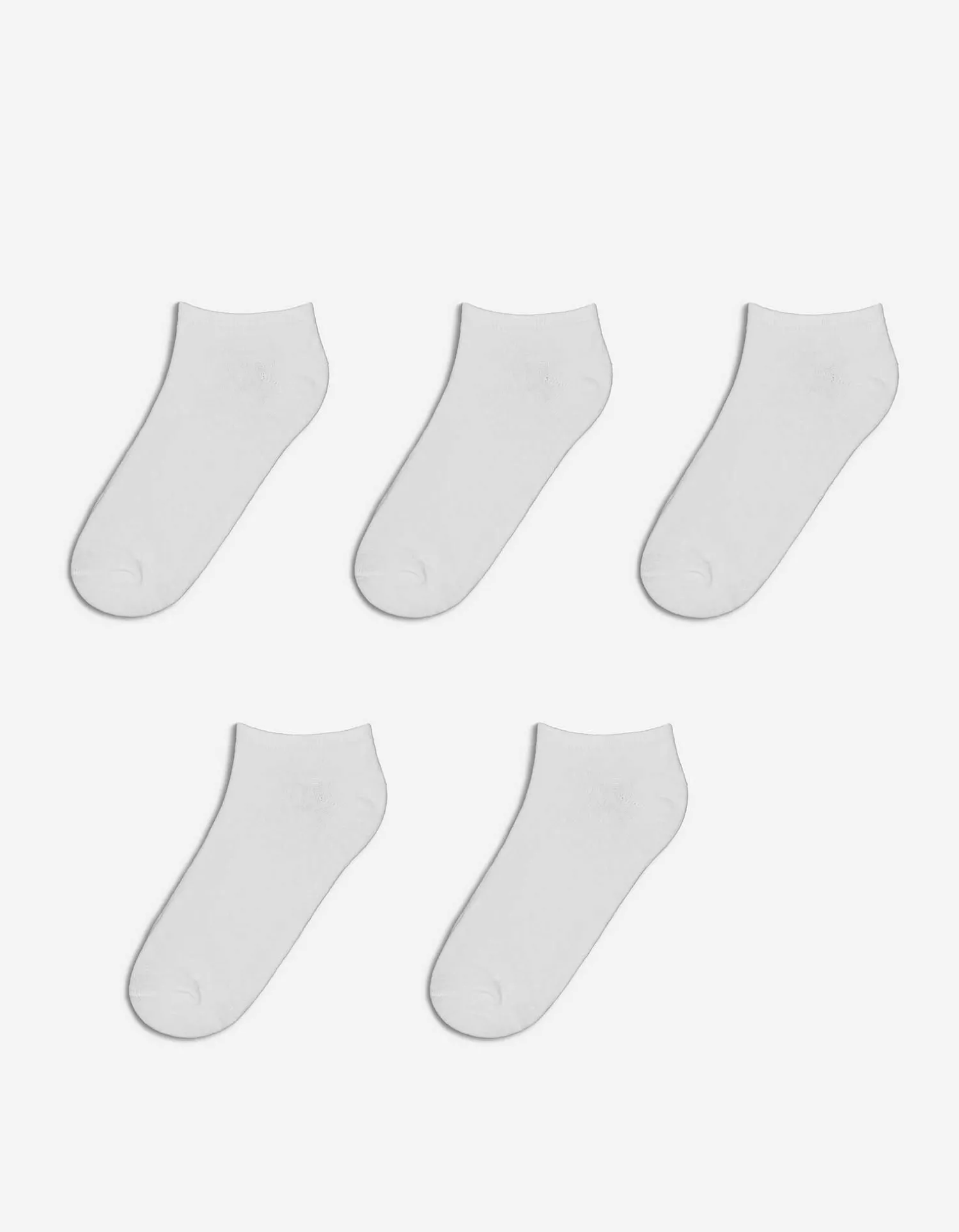 women Onzichtbare sneakersokken - Set van 5 wit Sale