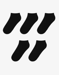 women Onzichtbare sneakersokken - Set van 5 zwart Outlet