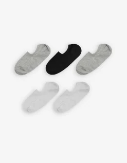 men Onzichtbare sneakersokken - Set van 5 grijs Discount