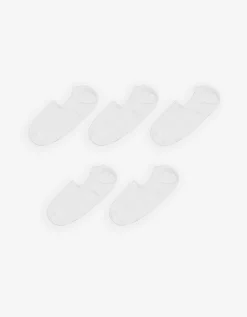 men Onzichtbare sneakersokken - Set van 5 wit Sale