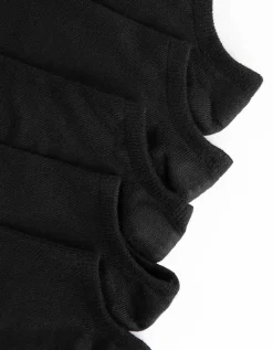men Onzichtbare sneakersokken - Set van 5 zwart Hot
