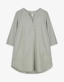 Maxi Blue Overhemdblouse - Effen - donkergroen Discount