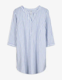 Maxi Blue Overhemdblouse - Strepen - donkerblauw Clearance