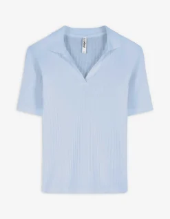 Page One Poloshirt - Katoenmix - lichtblauw Best
