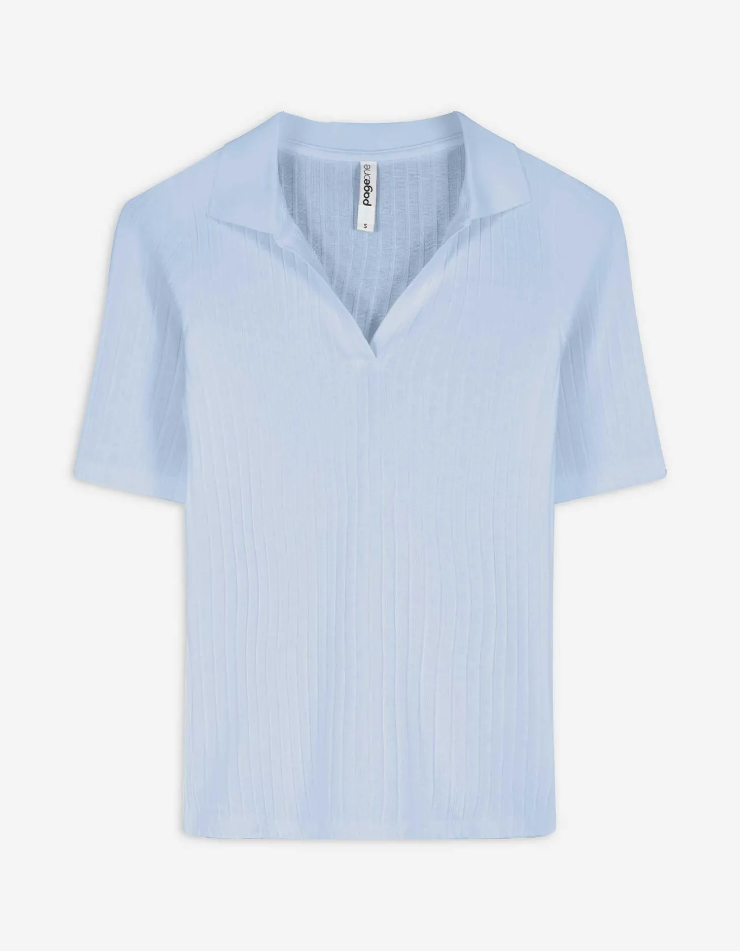 Page One Poloshirt - Katoenmix - lichtblauw Best