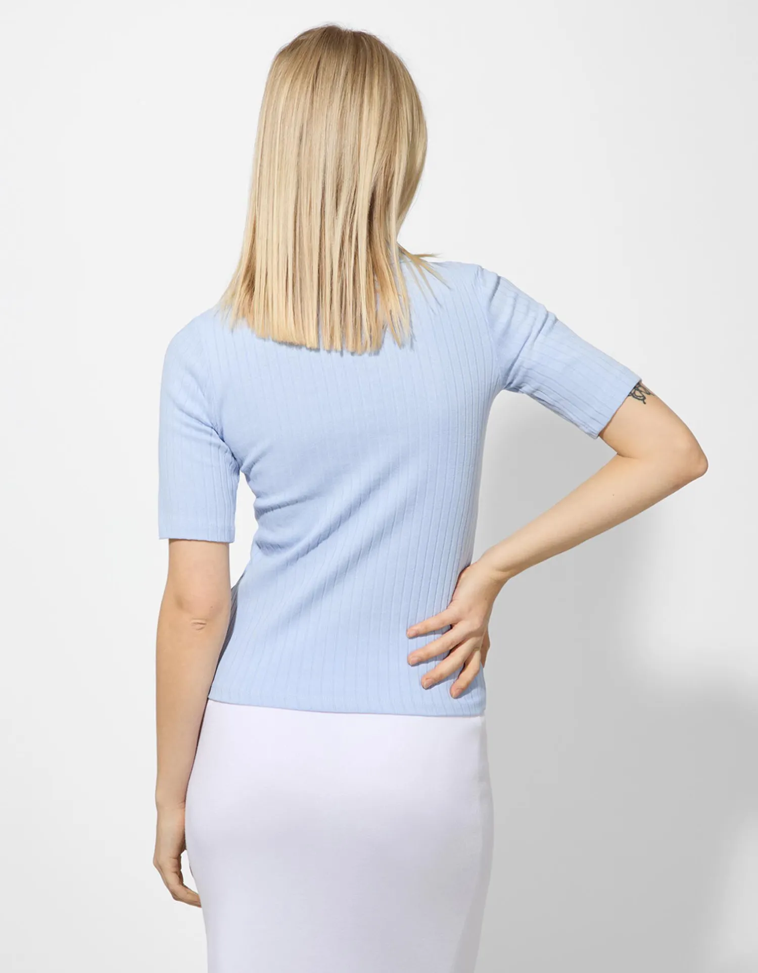 Page One Poloshirt - Katoenmix - lichtblauw Best