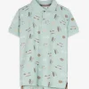 Dopodopo boys Poloshirt - Print all-over - turkoois Sale