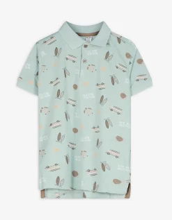 Dopodopo boys Poloshirt - Print all-over - turkoois Sale