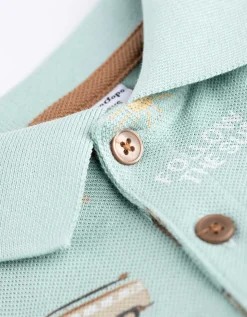 Dopodopo boys Poloshirt - Print all-over - turkoois Sale
