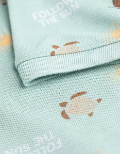 Dopodopo boys Poloshirt - Print all-over - turkoois Sale
