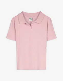 Page One Young Poloshirt - Ribtricot - pink Clearance