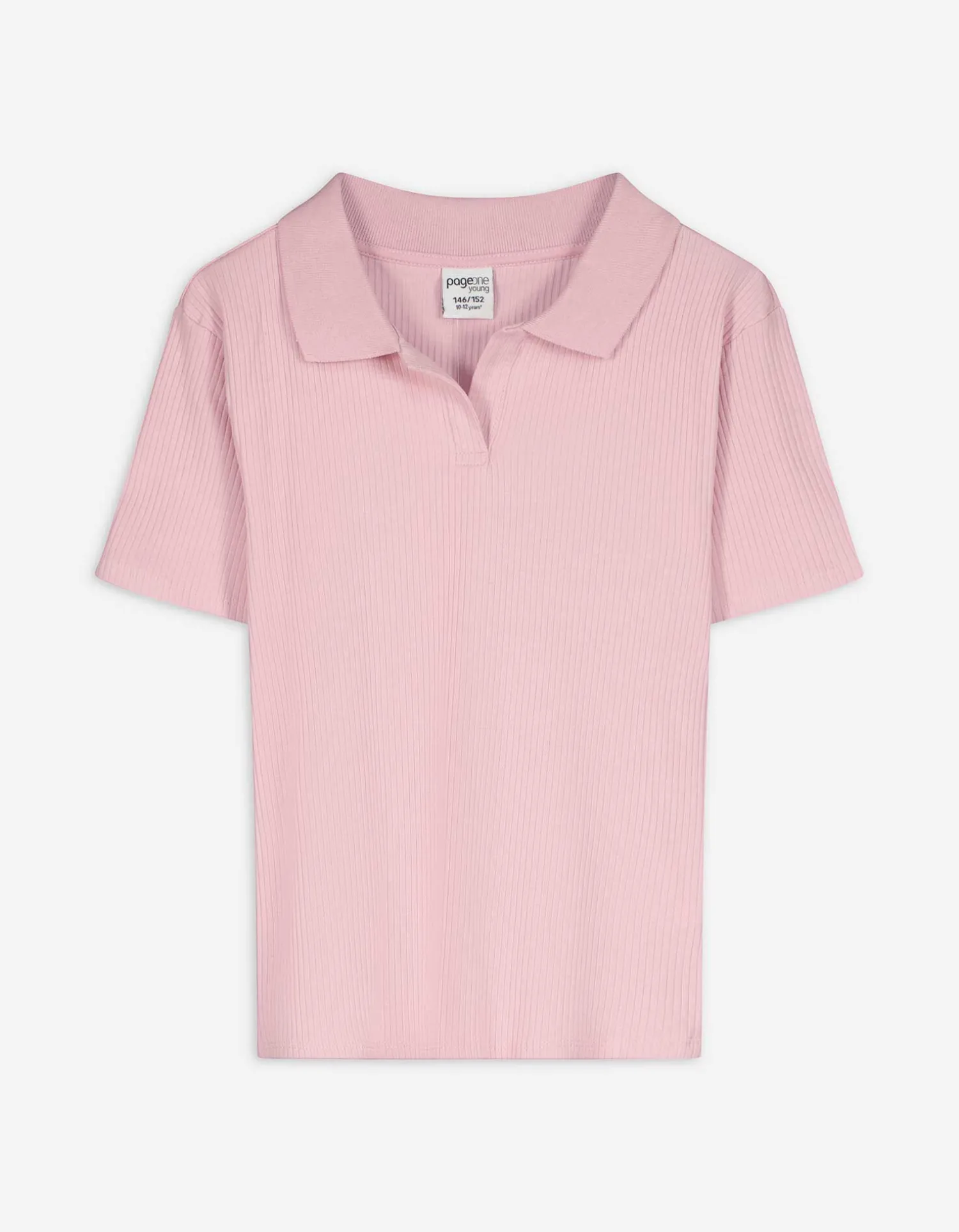 Page One Young Poloshirt - Ribtricot - pink Clearance