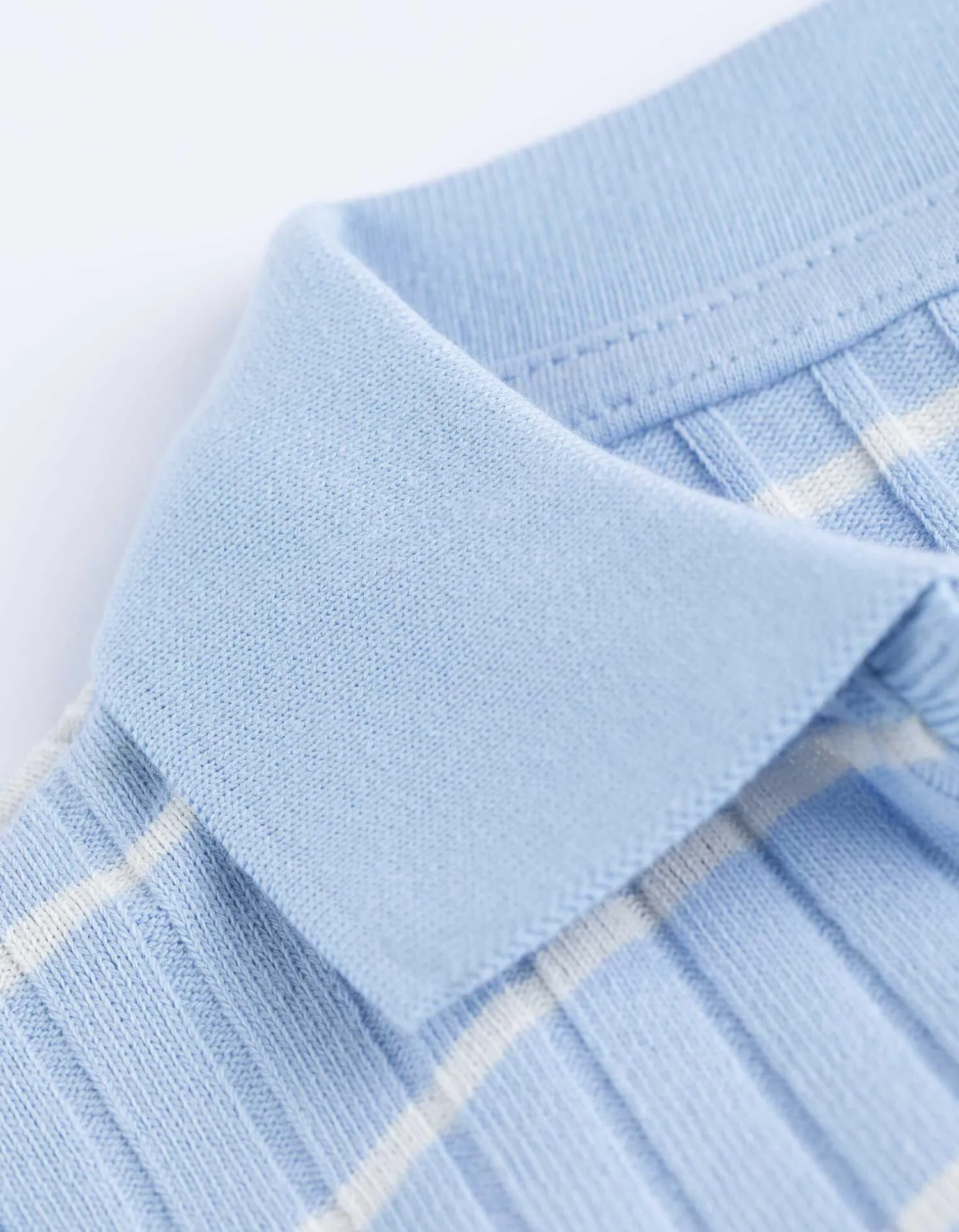 Page One Poloshirt - Strepen - lichtblauw Sale