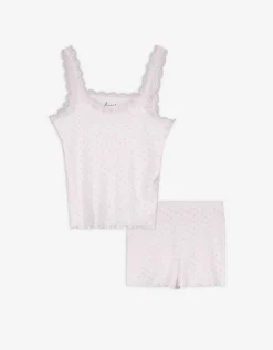 Flame Pyjama set van shirt en broek - Print all-over - lila Clearance