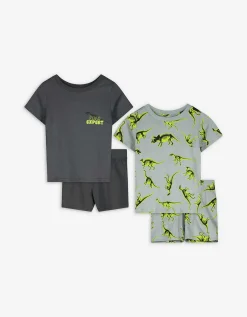 Dopodopo boys Pyjama set van shirt en shorts - Set van 2 - donkergroen Hot