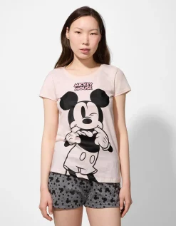 Flame Pyjama set van shirt en shorts - Disneyprint - roze Fashion