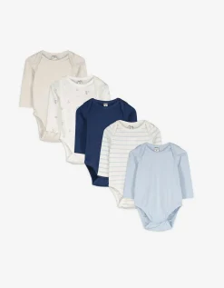 dopodopo newborn Romper lange mouw - Set van 5 wit Discount