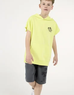 Chapter Young Set van shirt en shorts - Print op rug - lichtgeel Hot