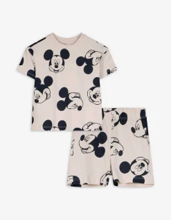 Dopodopo mini Set van T-shirt en broek - Mickey Mouse - wit Sale
