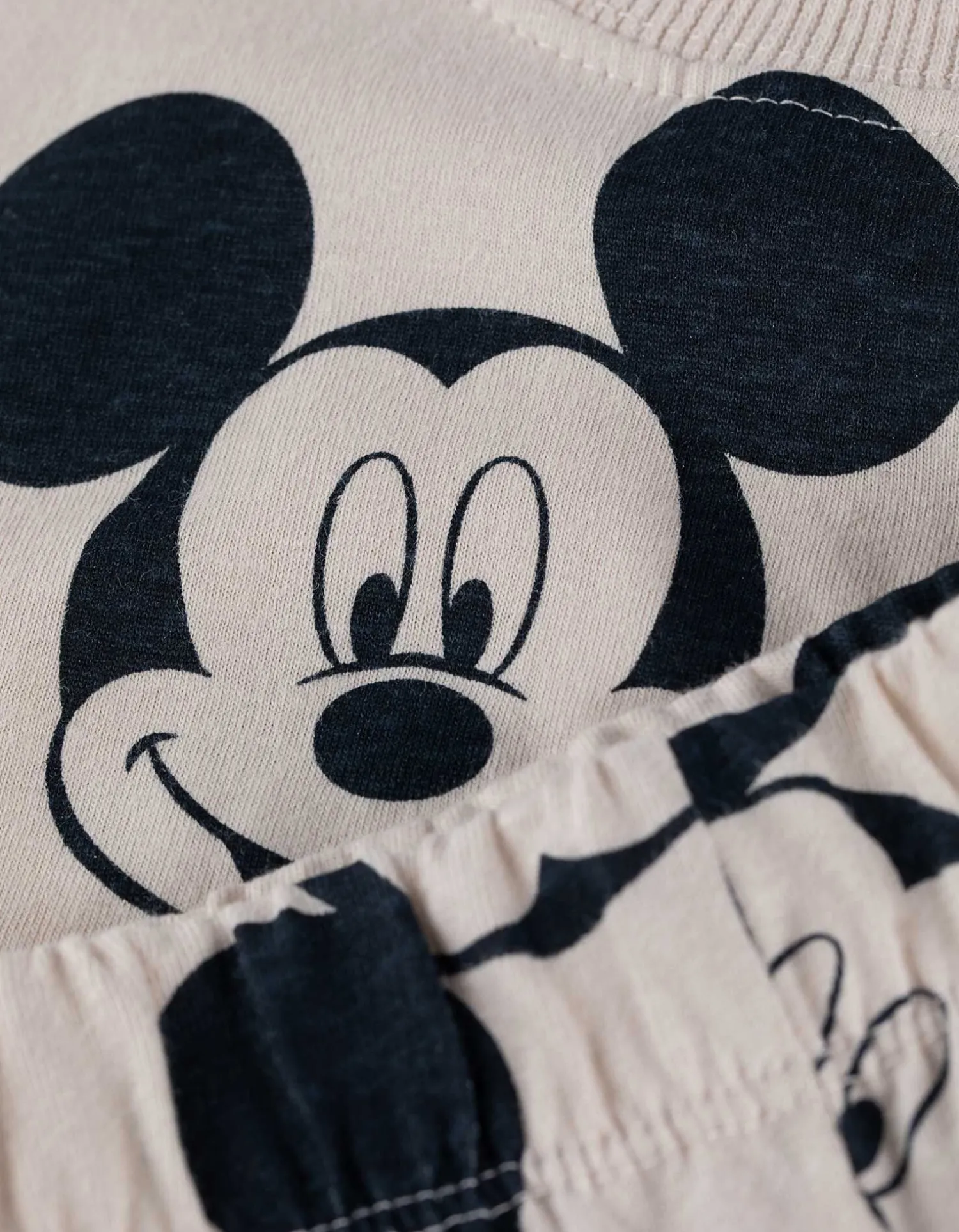 Dopodopo mini Set van T-shirt en broek - Mickey Mouse - wit Sale