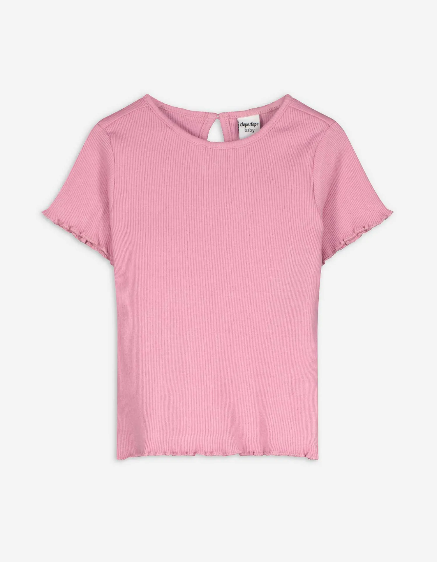 Dopodopo mini Shirt - Effen - roze Clearance