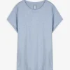 Maxi Blue Shirt - Zijsplit - lichtblauw Discount
