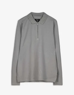 Jean Pascale Shirt met lange mouwen - Ritssluiting - groen Clearance