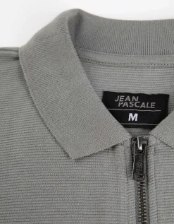 Jean Pascale Shirt met lange mouwen - Ritssluiting - groen Clearance