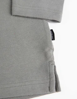 Jean Pascale Shirt met lange mouwen - Ritssluiting - groen Clearance