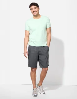 Jean Pascale Short - Linnenmix - donkerblauw Sale