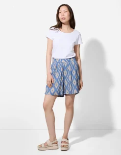 Takko Short - Print all-over - lichtblauw Sale