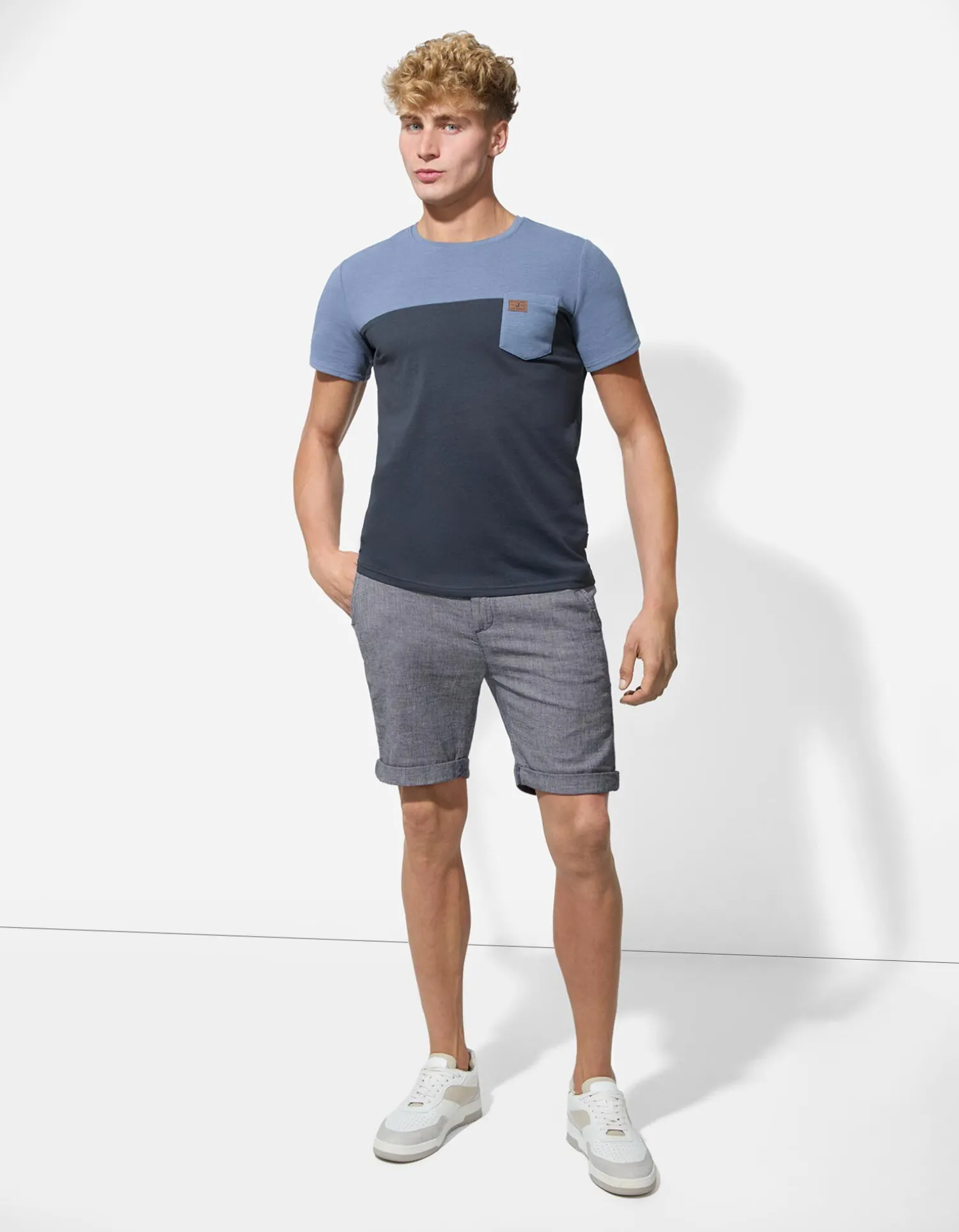 Takko Short - Vaste pijpomslag - donkerblauw Outlet
