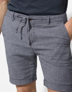 Takko Short - Vaste pijpomslag - donkerblauw Outlet