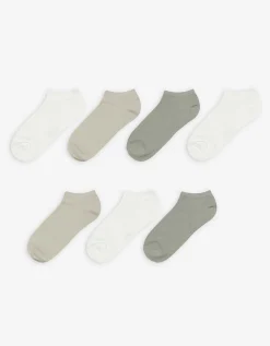 women Sneakersokken - Set van 7 wit Sale