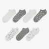 women Sneakersokken - Set van 7 wit Discount
