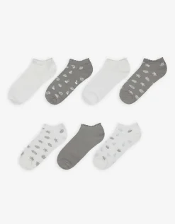 women Sneakersokken - Set van 7 wit Discount
