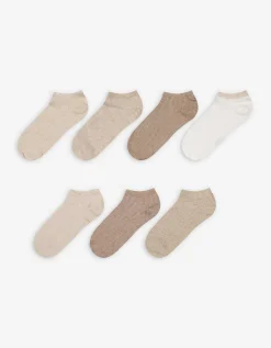 women Sneakersokken - Set van 7 wit Clearance