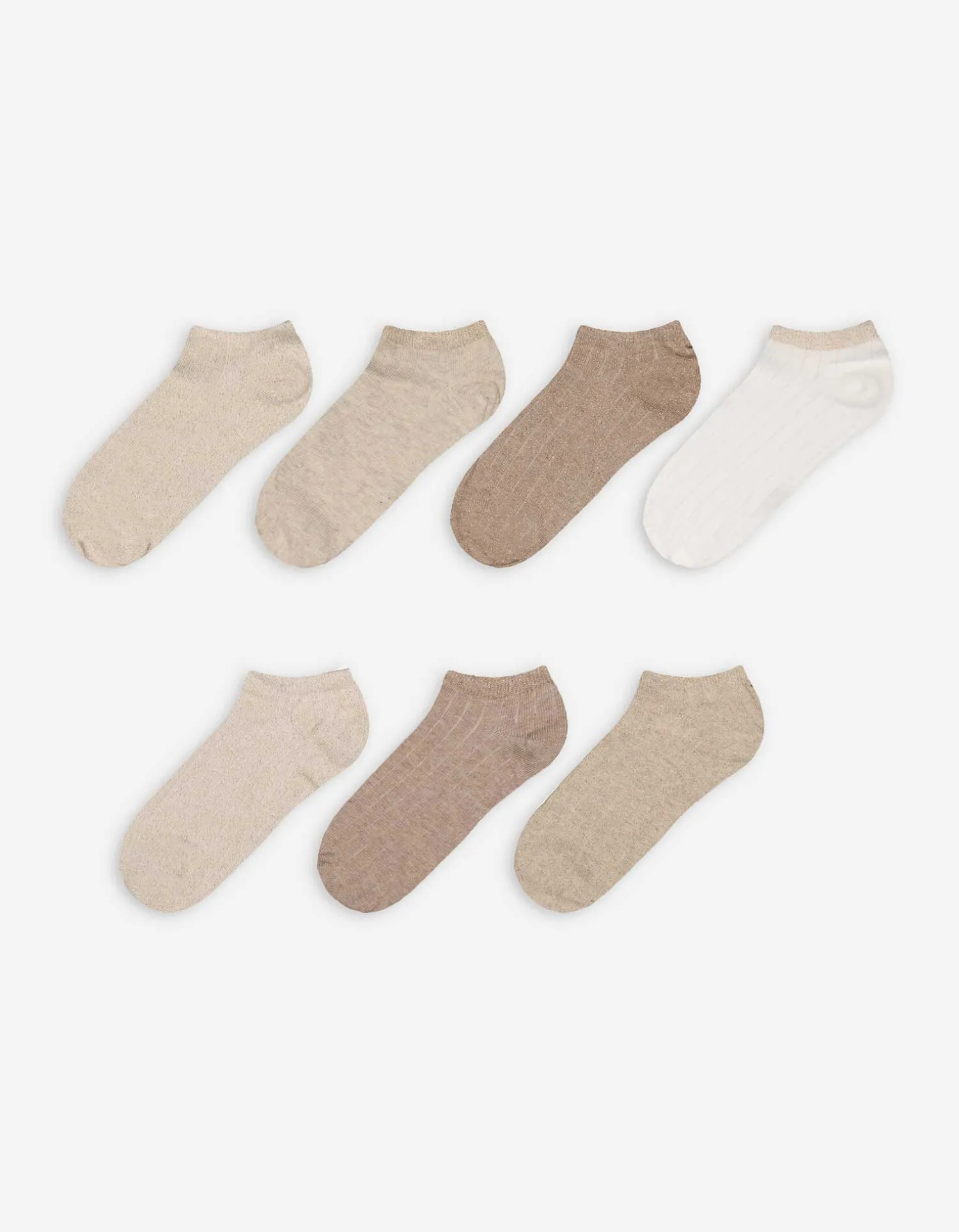 women Sneakersokken - Set van 7 wit Clearance