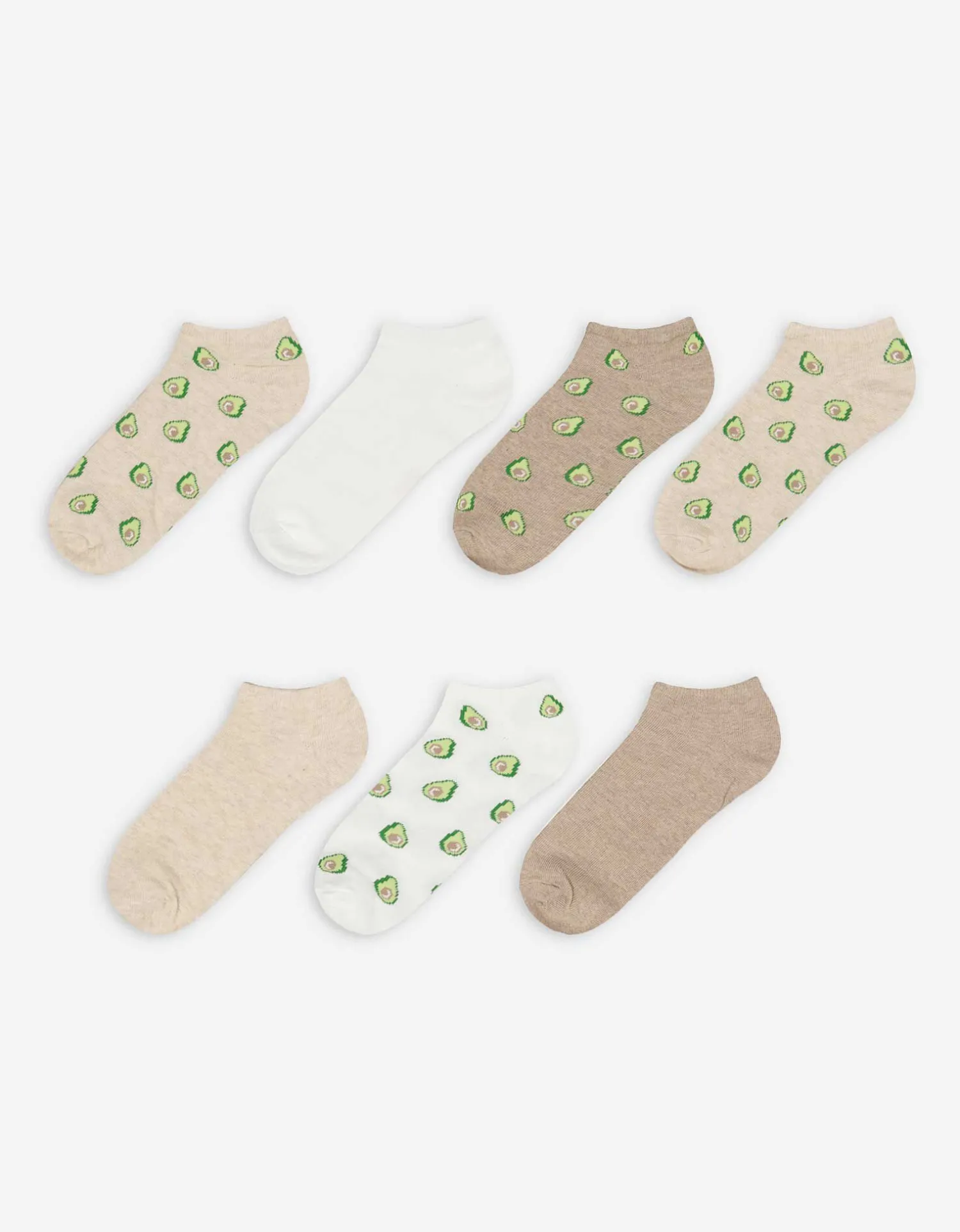 women Sneakersokken - Set van 7 beige Outlet