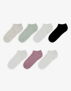 women Sneakersokken - Set van 7 wit Sale