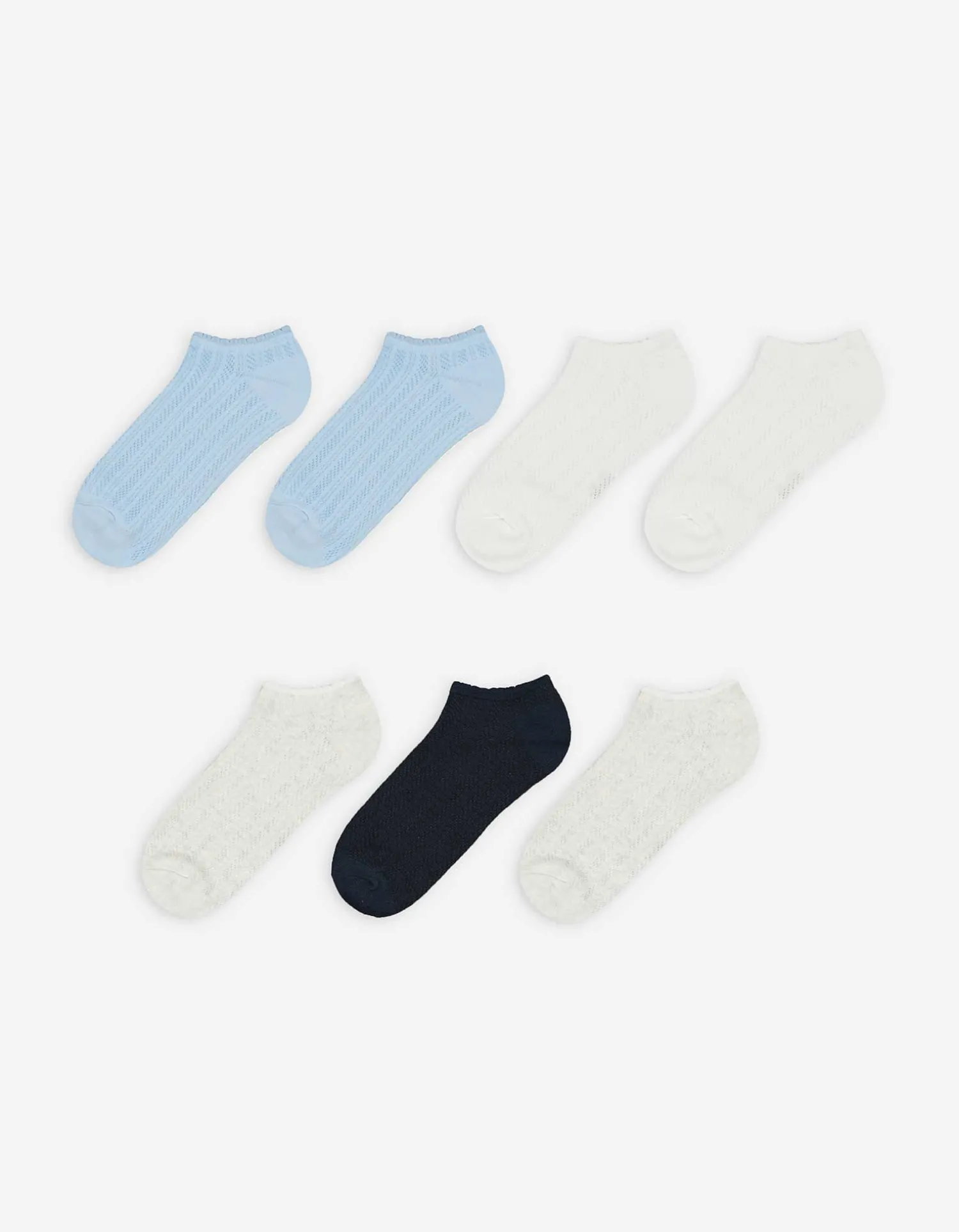 women Sneakersokken - Set van 7 wit Clearance